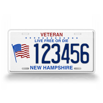 New Hampshire Veteran Custom License Plate