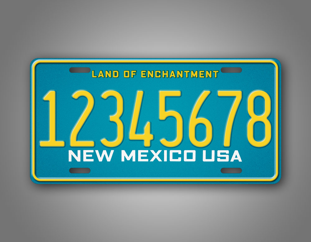 Custom New Mexico Centennial Blue Novelty Personalized License Plate