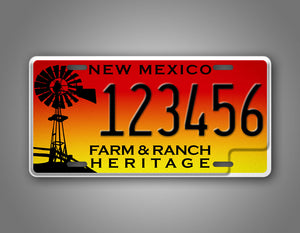 Custom New Mexico Farm And Ranch Novelty Heritage Personalized License Plate