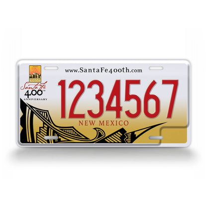 Custom New Mexico Sta Fe 400th Anniversary 2009 License Plate