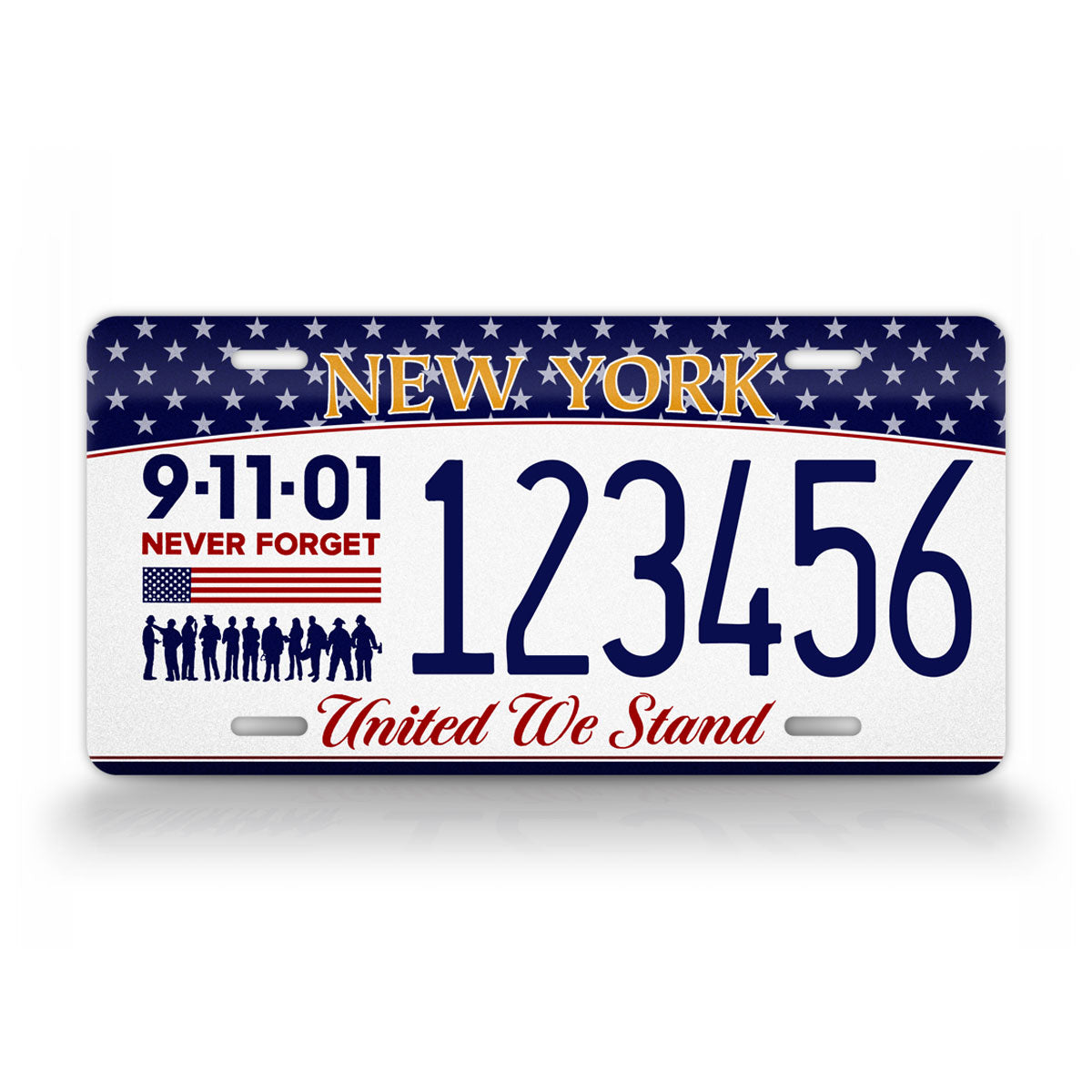 Custom New York 9-11 Never Forget Personalized License Plate