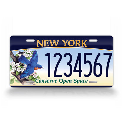 Personalized New York "Conserve Open Space" 1995 Custom License Plate