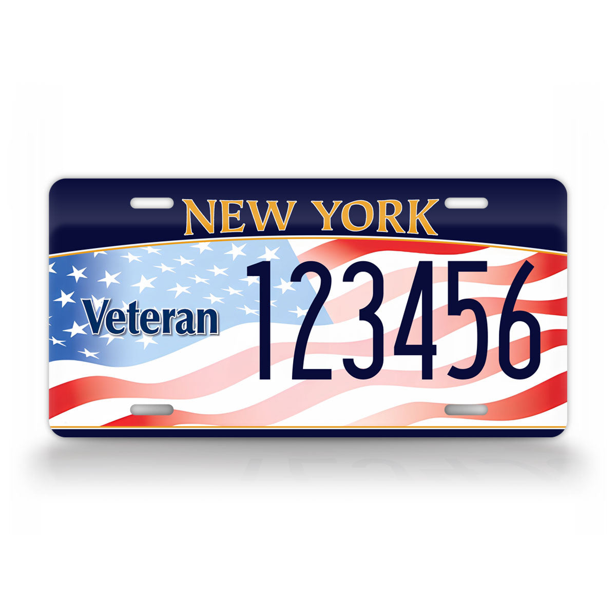New York Veteran American Flag 2011 License Plate