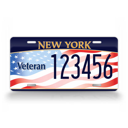 New York Veteran American Flag 2011 License Plate