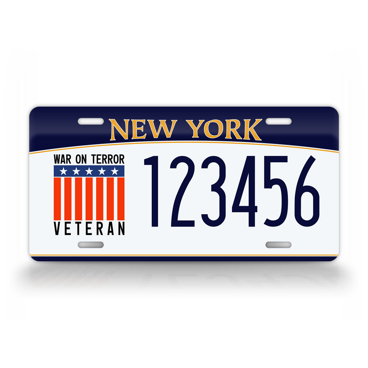 New York War on Terror Veteran Replica License Plate