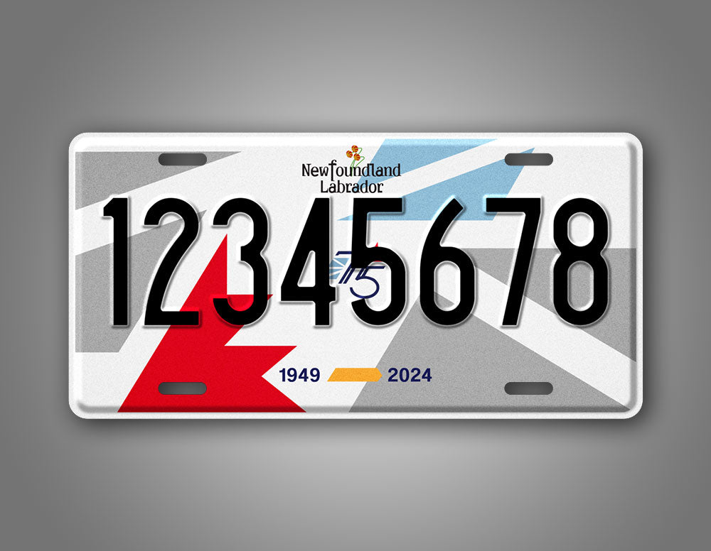 Novelty Newfoundland And Labrador 75th Anniversary 1949-2024 Custom 6x12 License Plate