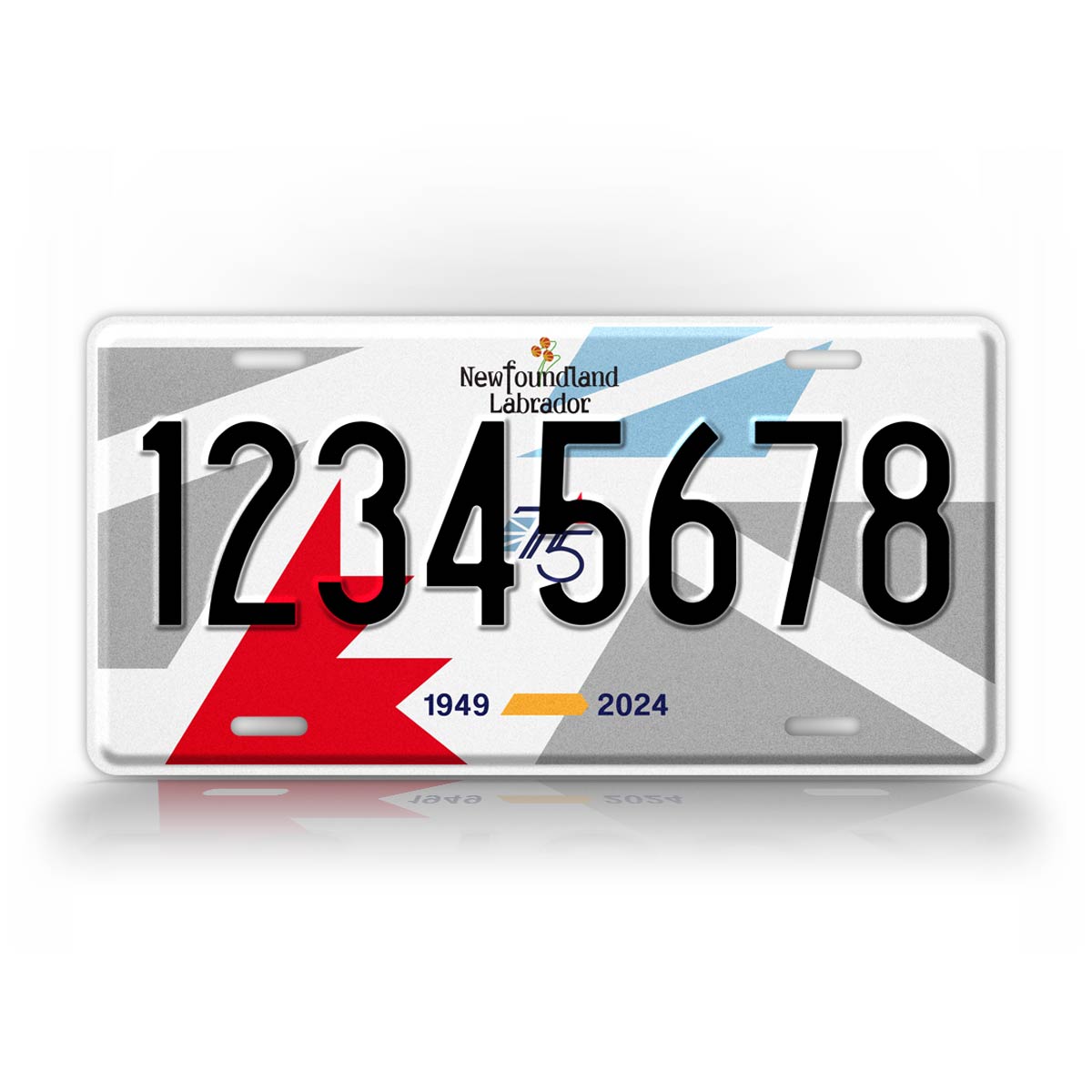 Novelty Newfoundland And Labrador 75th Anniversary 1949-2024 Custom 6x12 License Plate