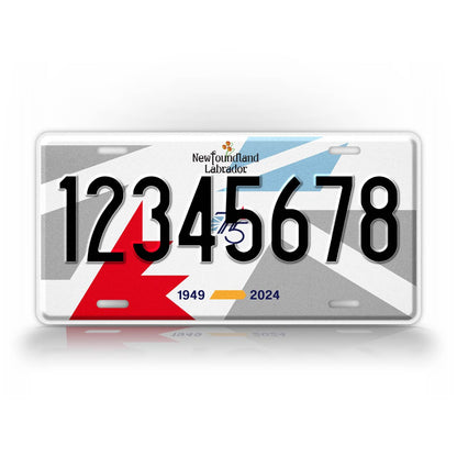 Novelty Newfoundland And Labrador 75th Anniversary 1949-2024 Custom 6x12 License Plate