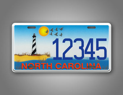 Custom North Carolina Cape Hatteras Lighthouse personalized License Plate