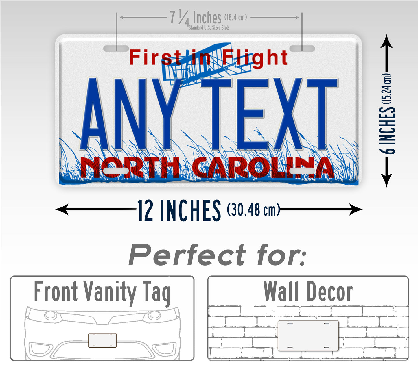 Personalized North Carolina First In Flight Custom State License Plate