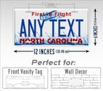 Personalized North Carolina First In Flight Custom State License Plate