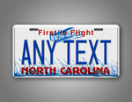 Personalized North Carolina First In Flight Custom State License Plate