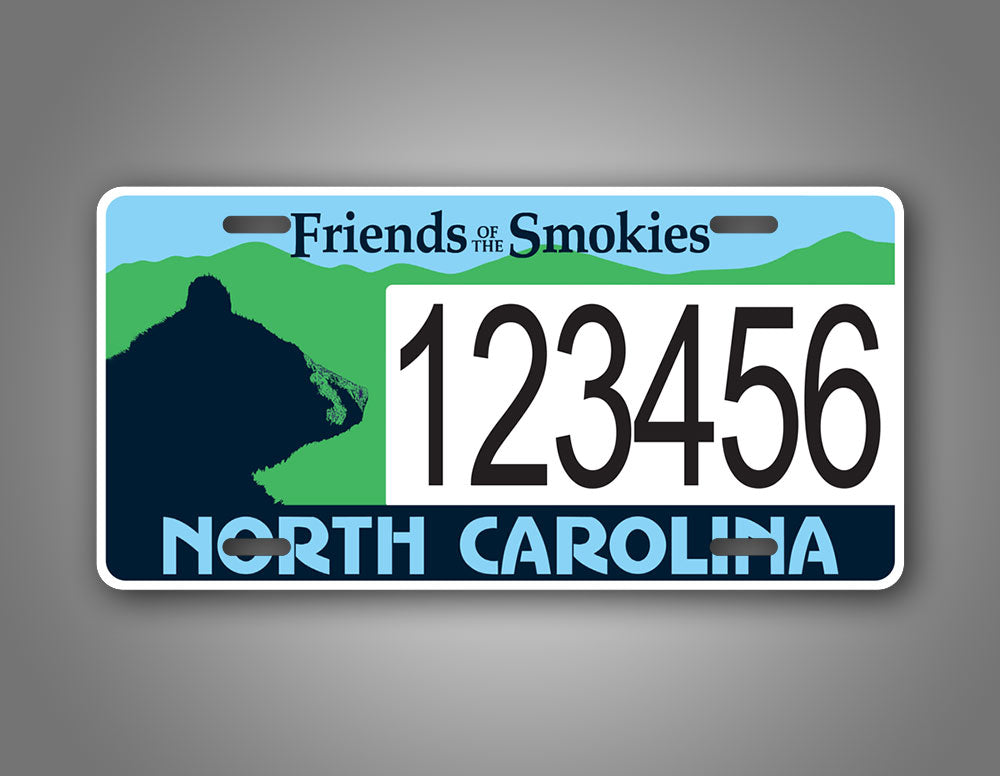 Custom North Carolina Friends Of The Smokies Personalized License Plat ...