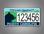 Custom North Carolina Friends Of The Smokies Personalized License Plate