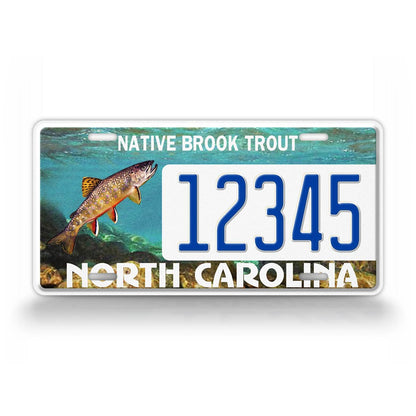 Custom North Carolina Native Brook Trout 2015 License Plate