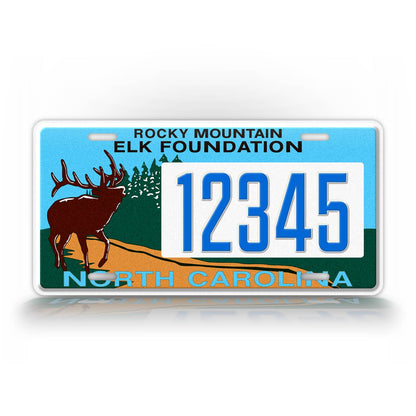 Novelty North Carolina Rocky Mountain Elk Foundation Custom 6x12 License Plate