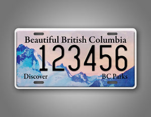 Custom British Columbia BC Parks Purcell Mountains 6x12 License Plate