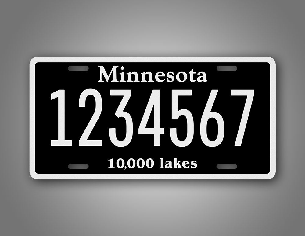 Custom Novelty Minnesota Blacked Out 6x12 License Plate