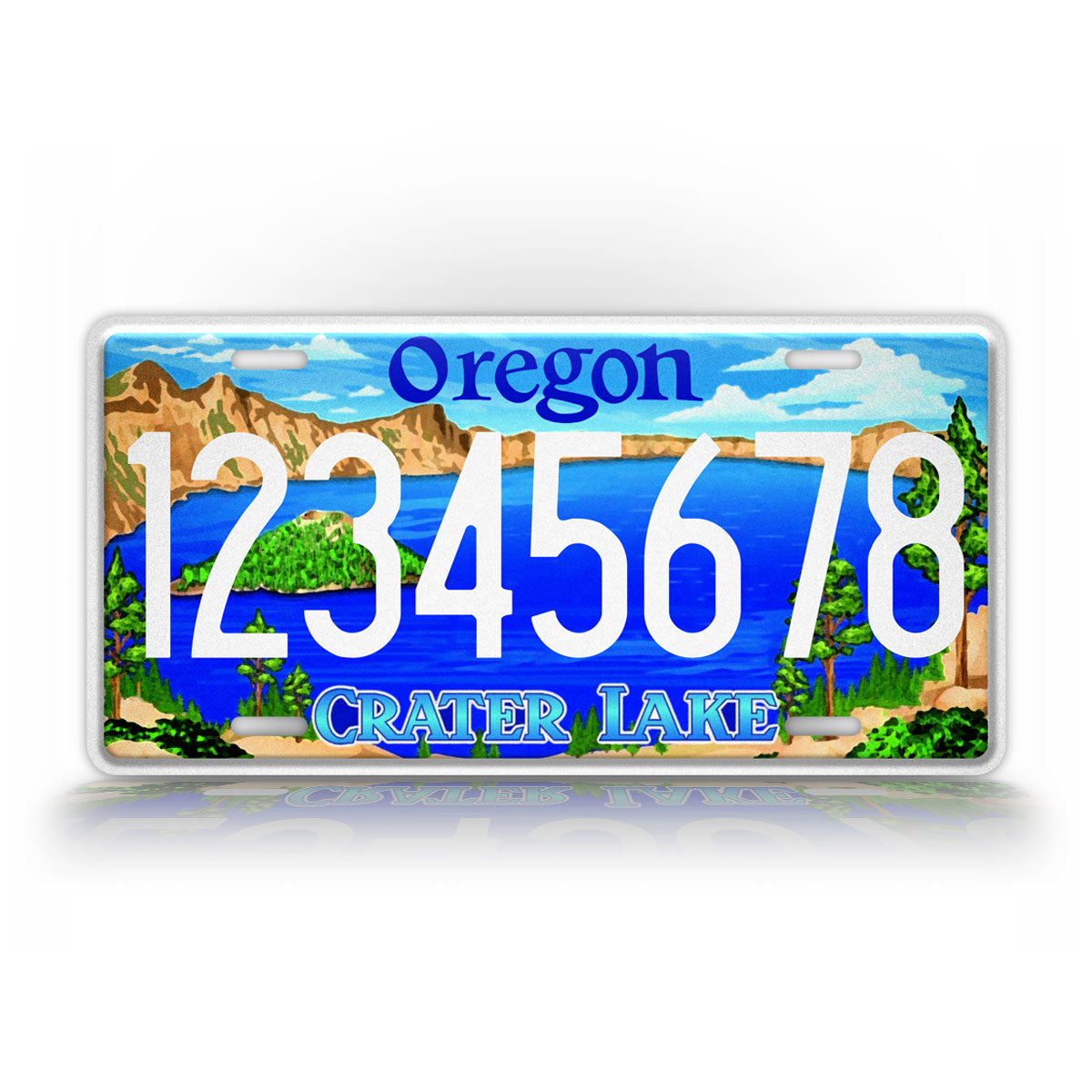 Custom Oregon Crater Lake Centennial Personalized License Plate
