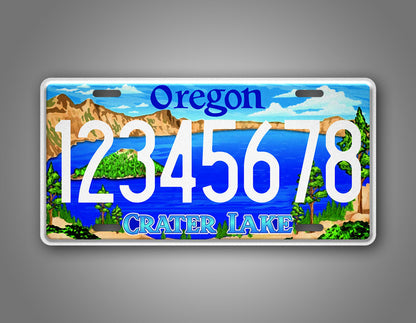 Custom Oregon Crater Lake Centennial Personalized License Plate