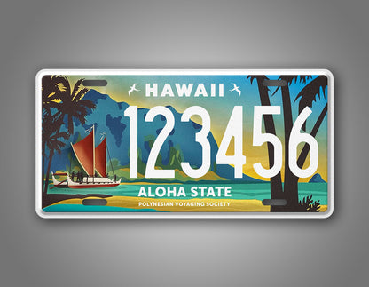 Personalized Hawaii Polynesian Voyaging Society Custom License Plate