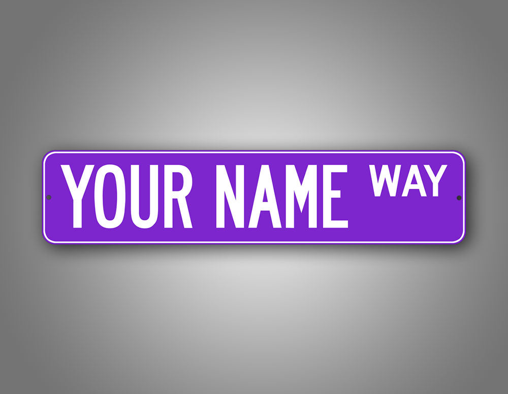 Purple Street Sign