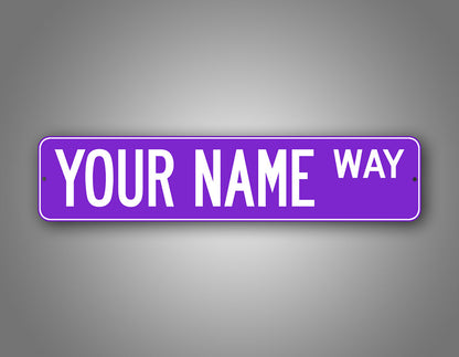 Purple Street Sign