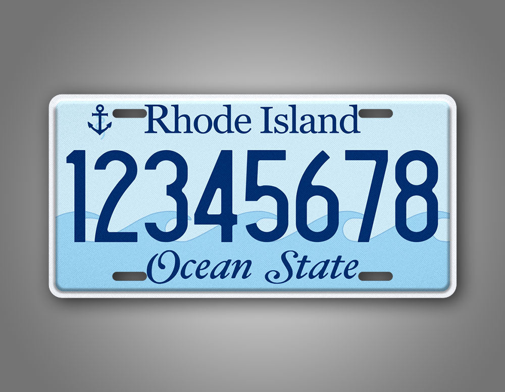 Personalized Rhode Island Novelty Ocean State License Plate