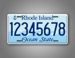 Personalized Rhode Island Novelty Ocean State License Plate