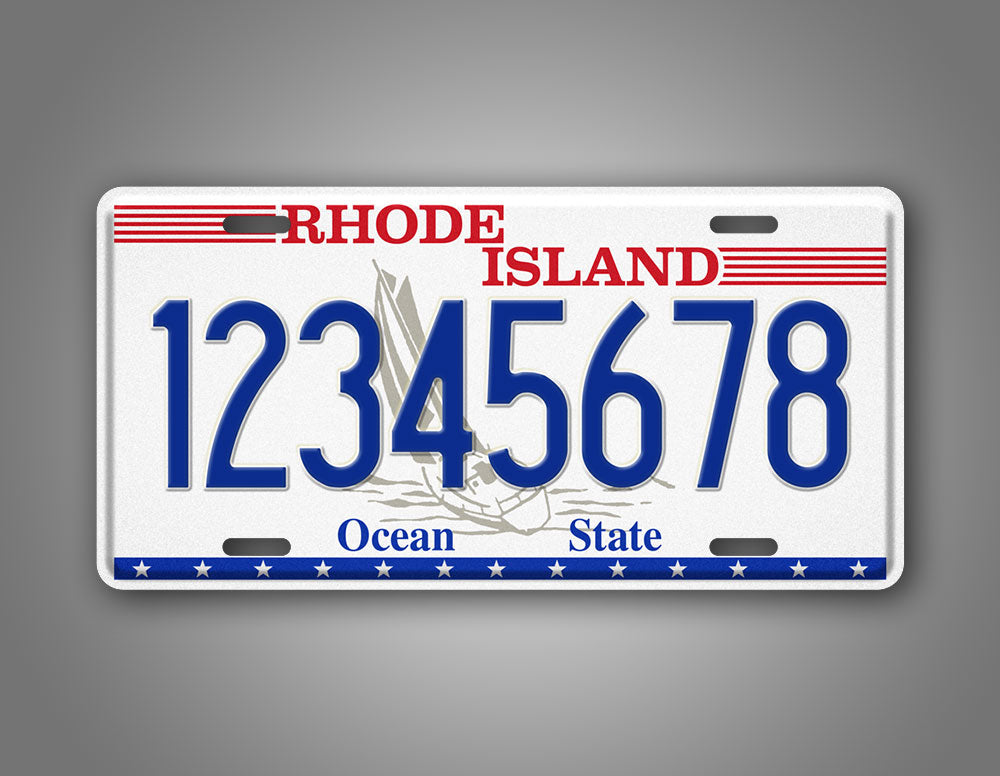 Custom Rhode Island Sailboat Novelty Personalized license Plate