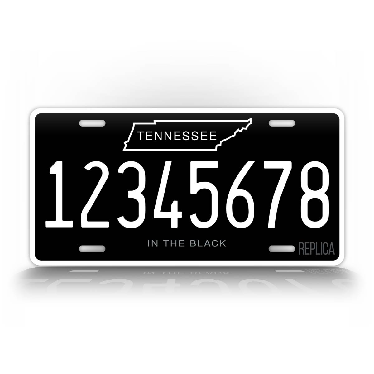 Custom Tennessee In The Black Personalized License Plate