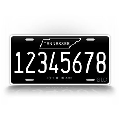 Custom Tennessee "In The Black" Personalized License Plate