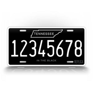 Custom Tennessee In The Black Personalized License Plate