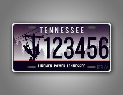 Customized Tennessee Lineman Power Novelty License Plate