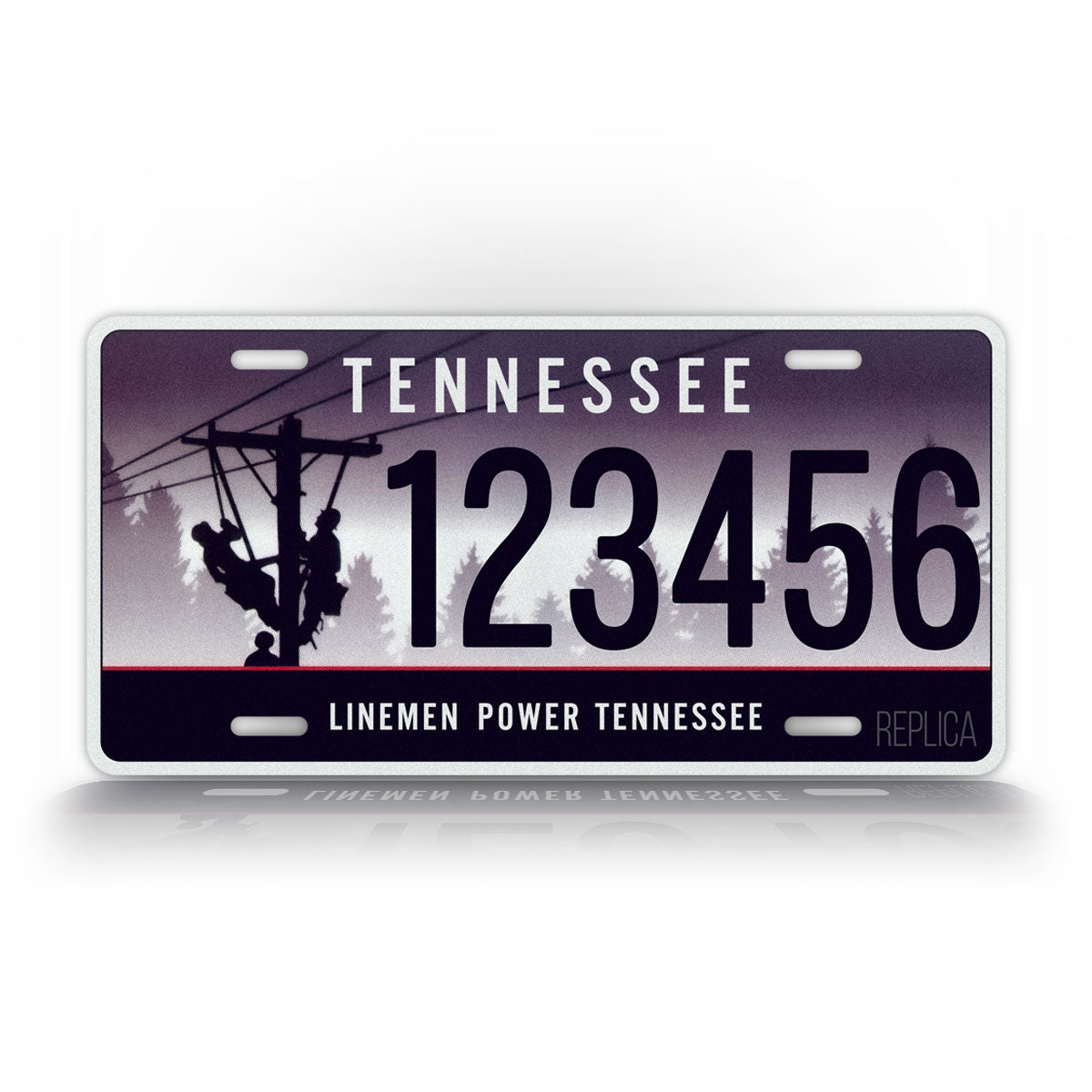 Customized Tennessee Lineman Power Novelty License Plate