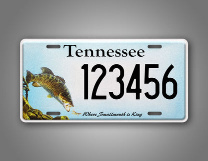 Tennessee Small Mouth Bass Fishing Personalized License Plate