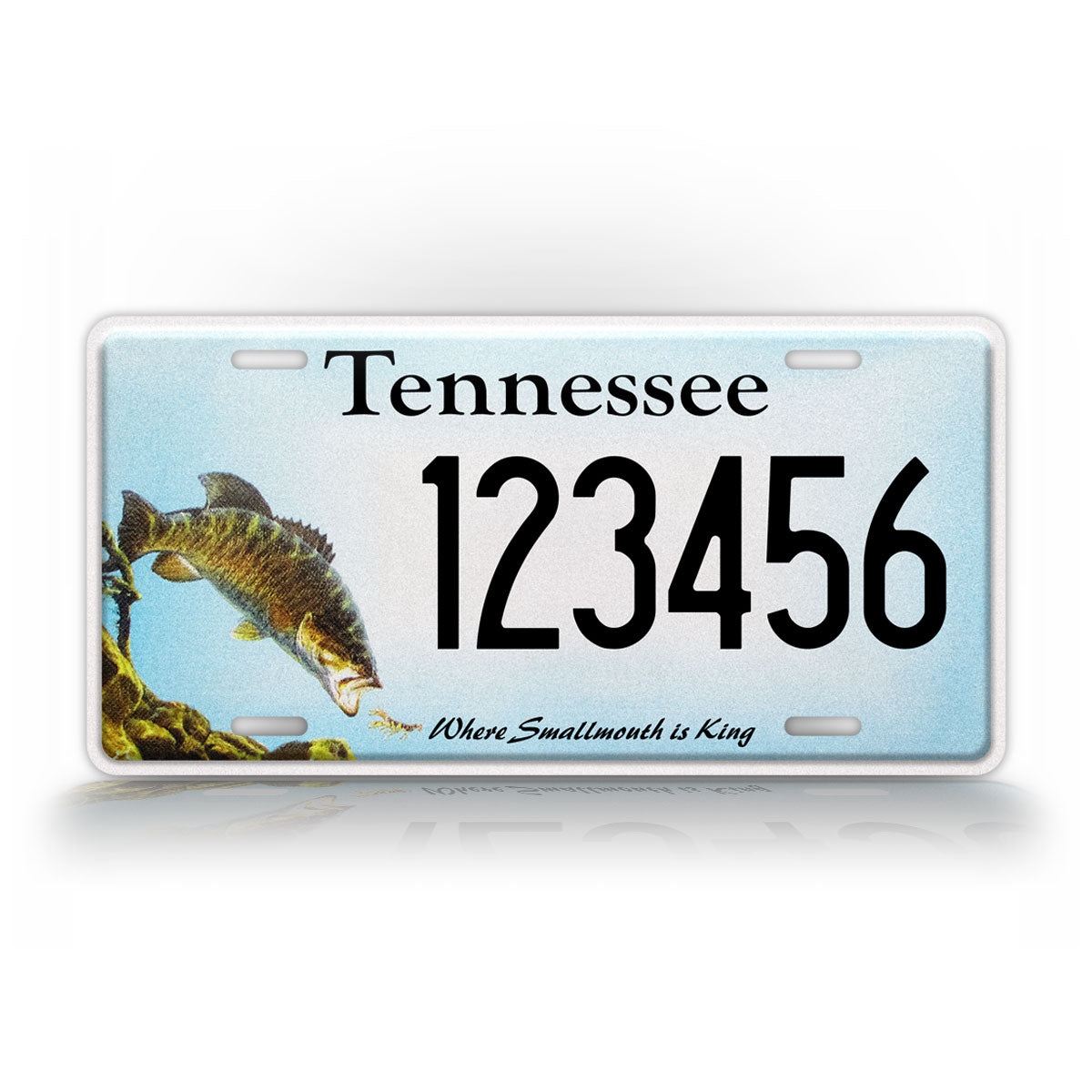 Tennessee Small Mouth Bass Fishing Personalized License Plate