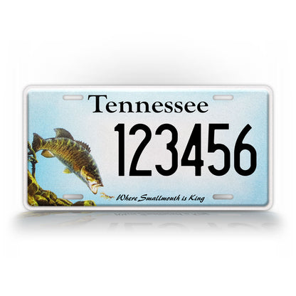 Tennessee Small Mouth Bass Fishing Personalized License Plate