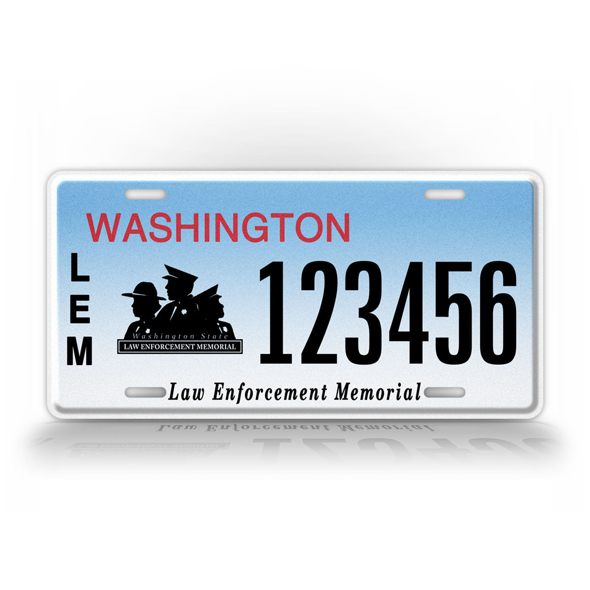 Novelty Washington Law Enforcement Custom 6x12 License Plate