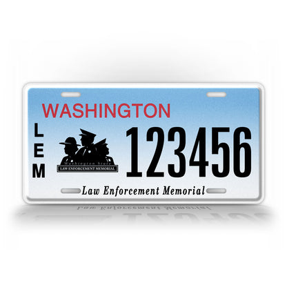 Novelty Washington Law Enforcement Custom 6x12 License Plate