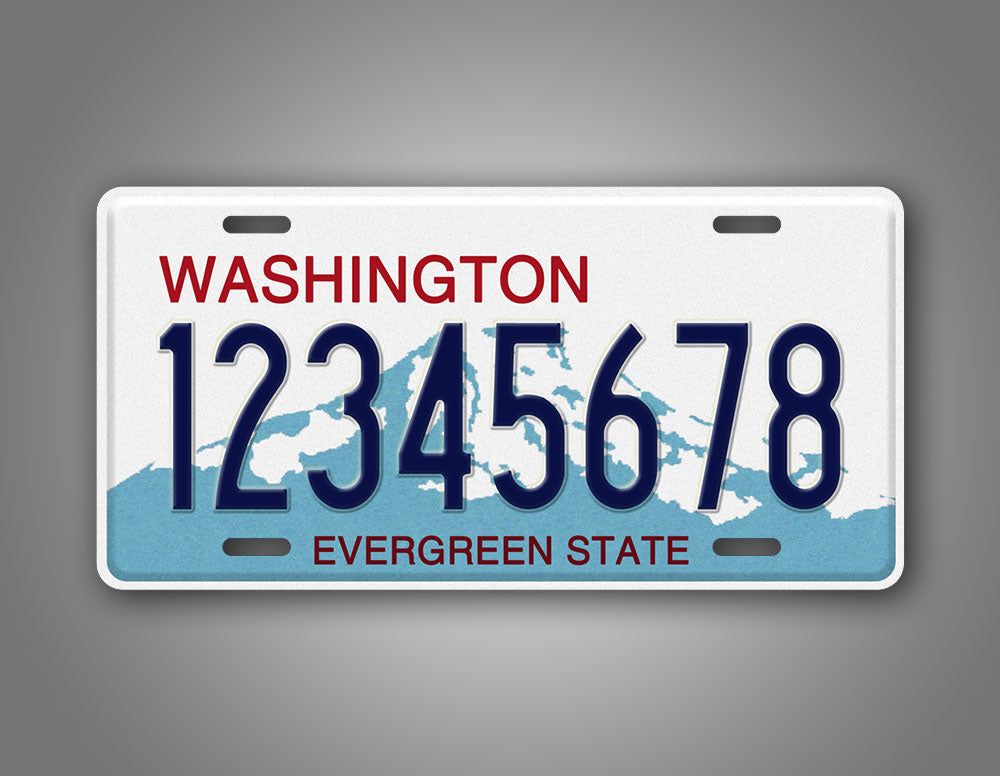 Personalized Washington State Custom License Plate