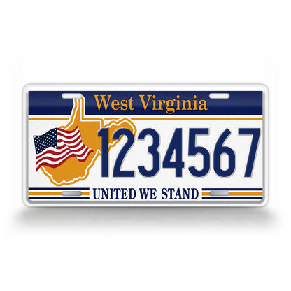 Custom West Virginia United We Stand Novelty Personalized License Plate