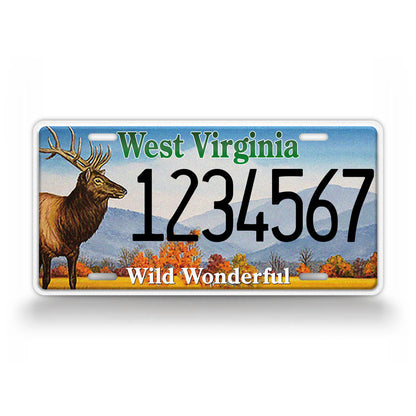 Custom West Virginia Wildlife Elk Novelty Personalized license Plate