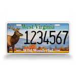 Custom West Virginia Wildlife Elk Novelty Personalized license Plate