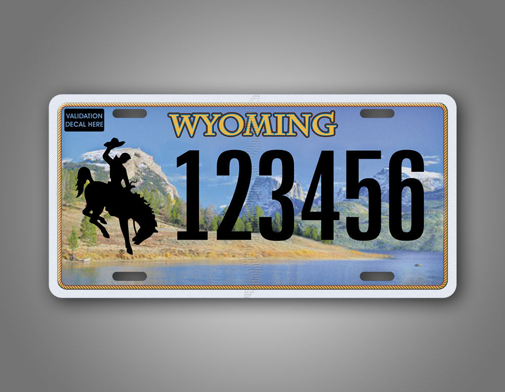 Personalized Wyoming State Custom License Plate