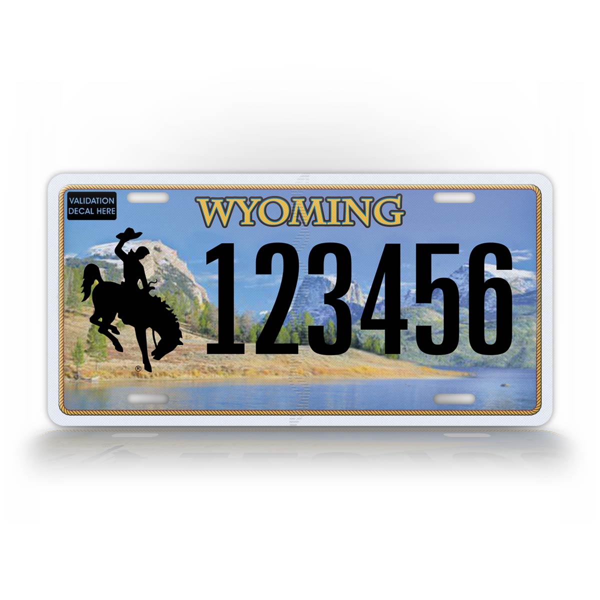 Personalized Wyoming State Custom License Plate