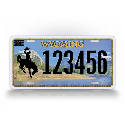 Personalized Wyoming State Custom License Plate