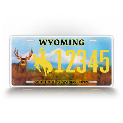 Custom Wyoming Wildlife Novelty Personalized License Plate