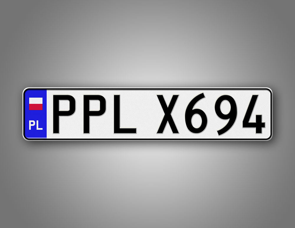 Personalized Poland European Style License Plate