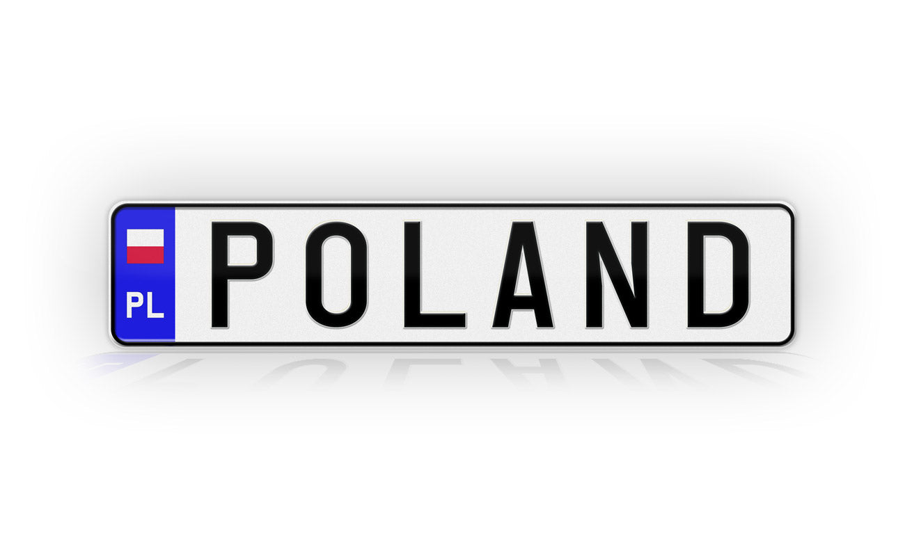 Personalized Poland European Style License Plate